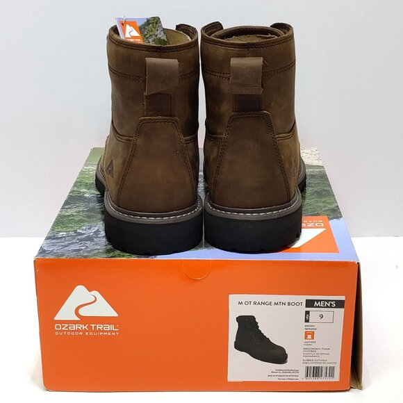 Ozark Trail Range Mountain Leather Boots Men's Size 9 Genuine Leather Upper NIB - Picture 6 of 12